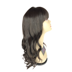 16", Silky Straight, Bangs