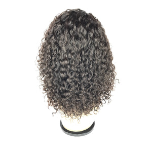 14 curly front lace glueless wig 1b swiss lace