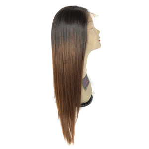 16", front lace, silky straight wig