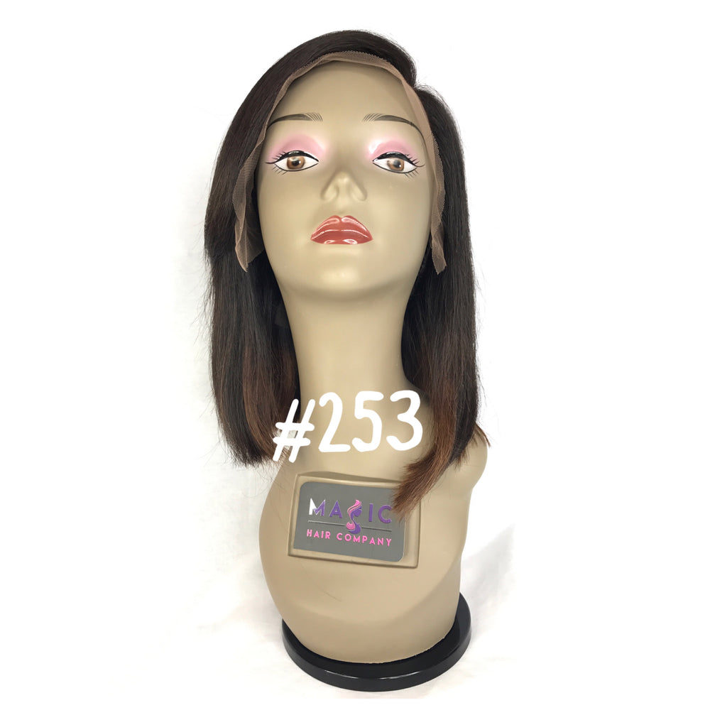 12", front lace, bob, Silky Straight