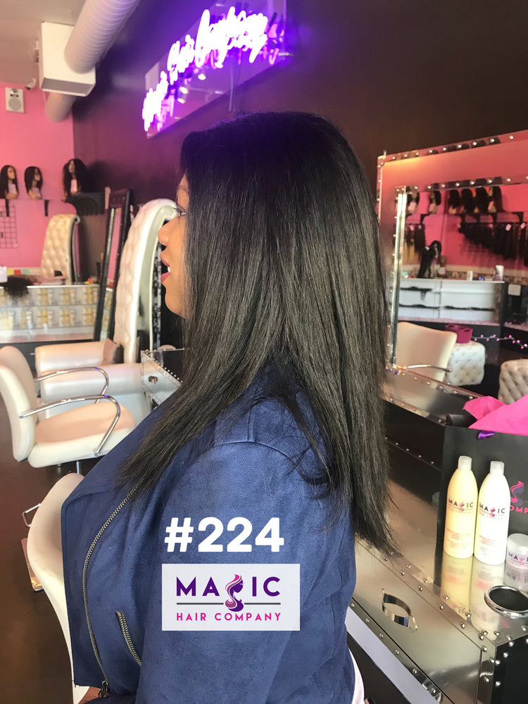 14", Silky Straight, Full Lace