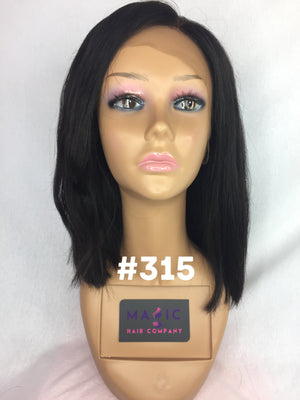 12", Straight , Front Lace wig