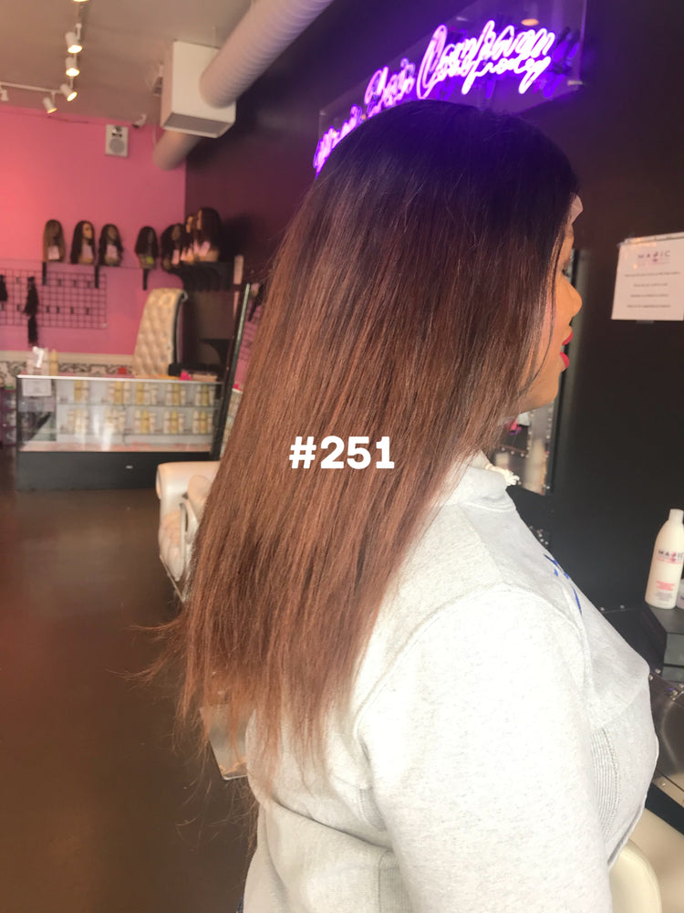 16", front lace, silky straight wig